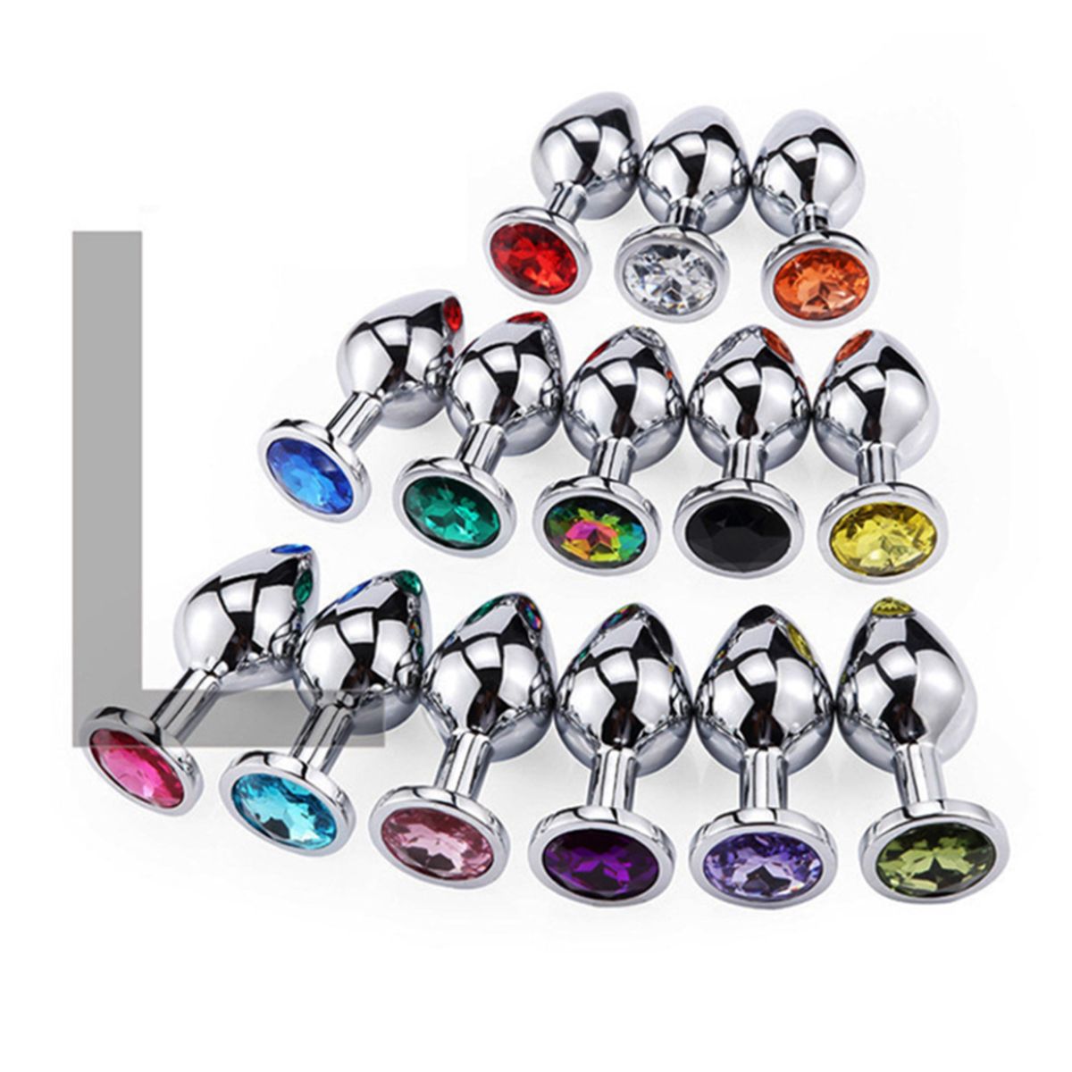 GENERICO - Plug Sex de Metal Estilo Diamante - Talla L Color  Azul