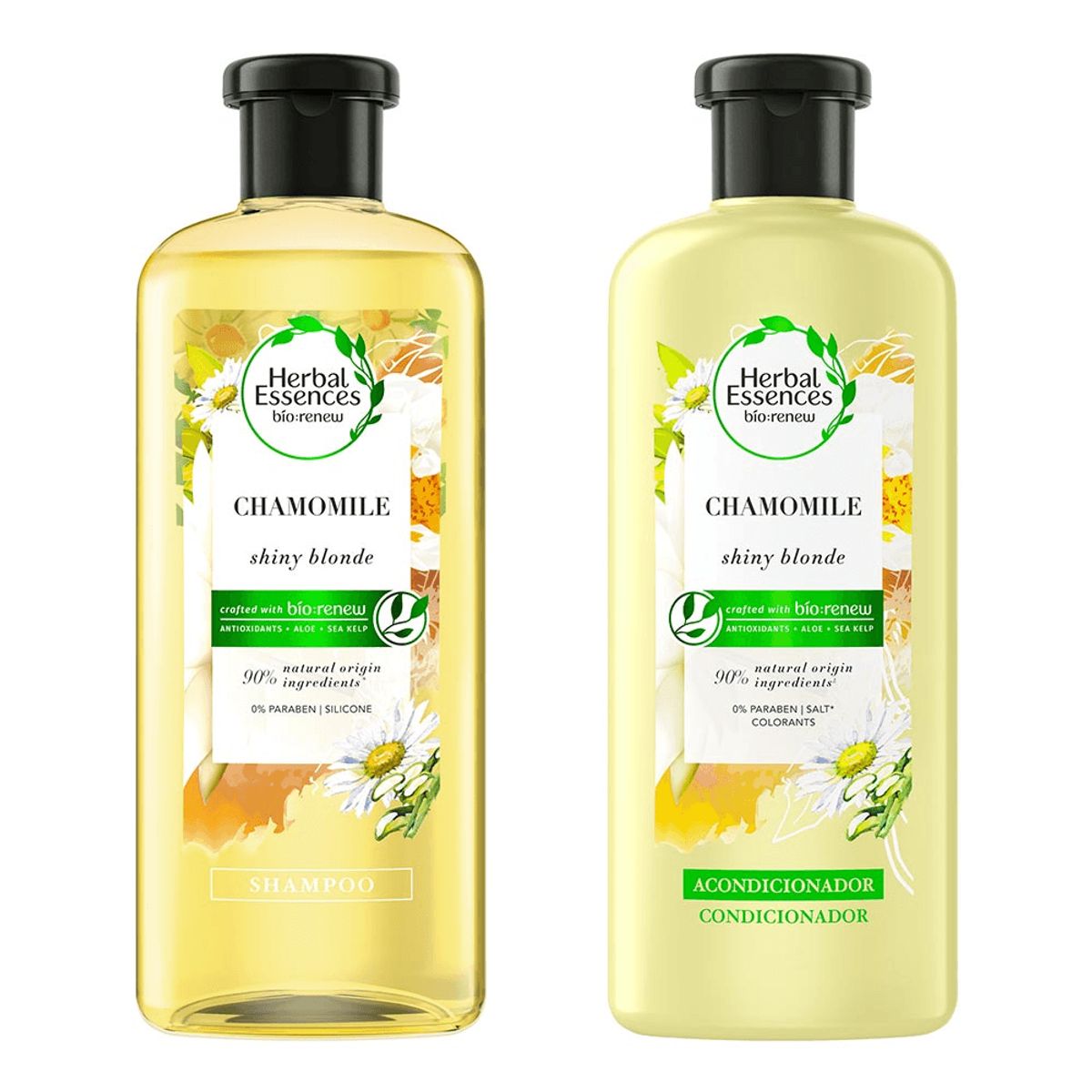 HERBAL ESSENCES - Shampoo  + Acondicionador Herbal  Bio: Renew Chamomile 400ml