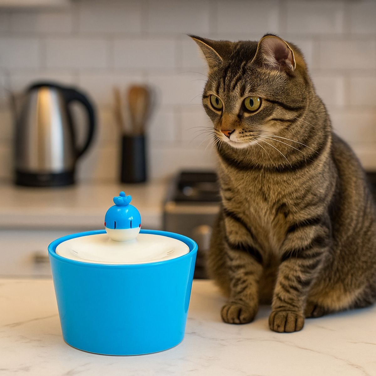 GENERICO - AquaWhale Fuente Automática de cerámica para Mascotas