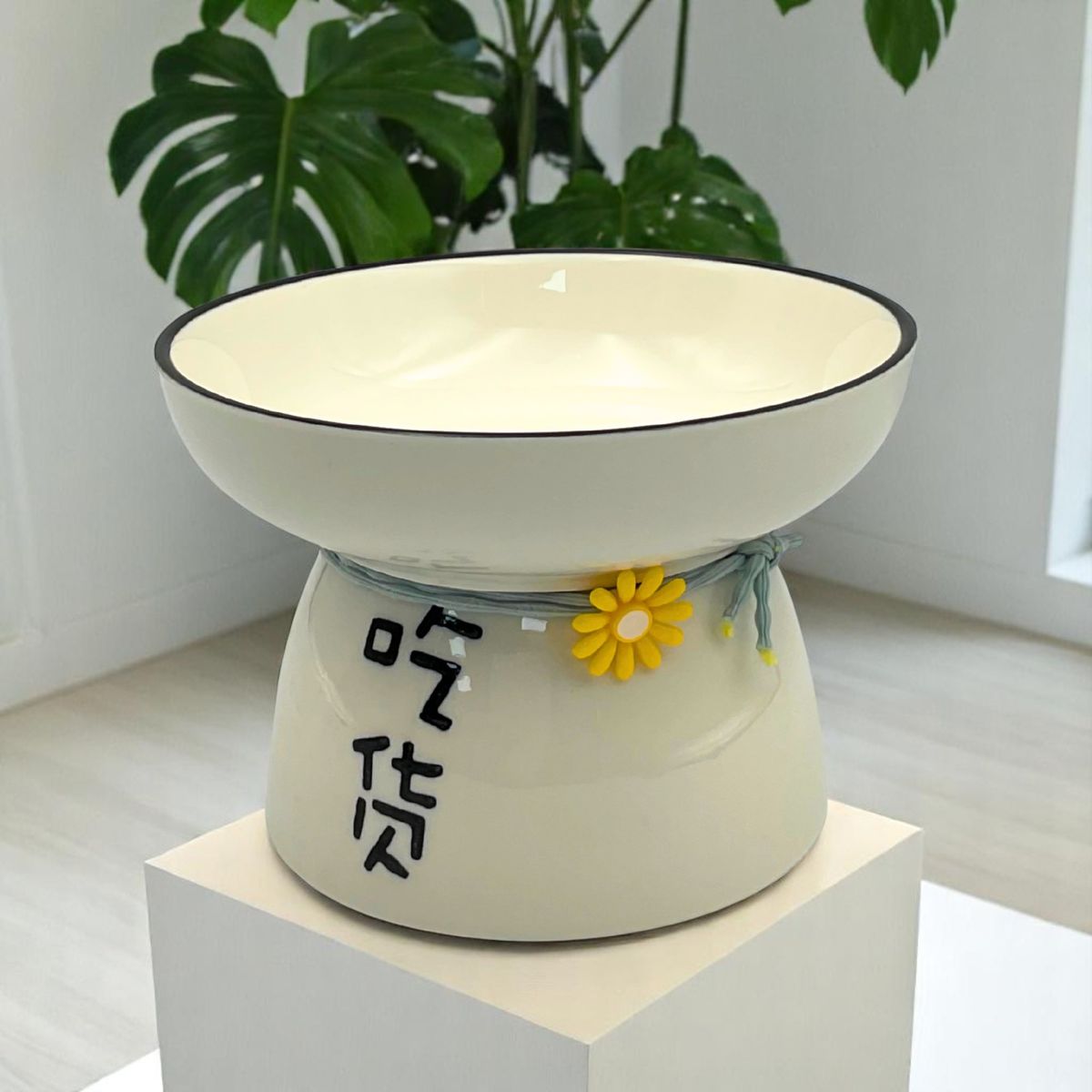 GENERICO - ZenBowl Comedero Elevado de Cerámica con Diseño Elegante