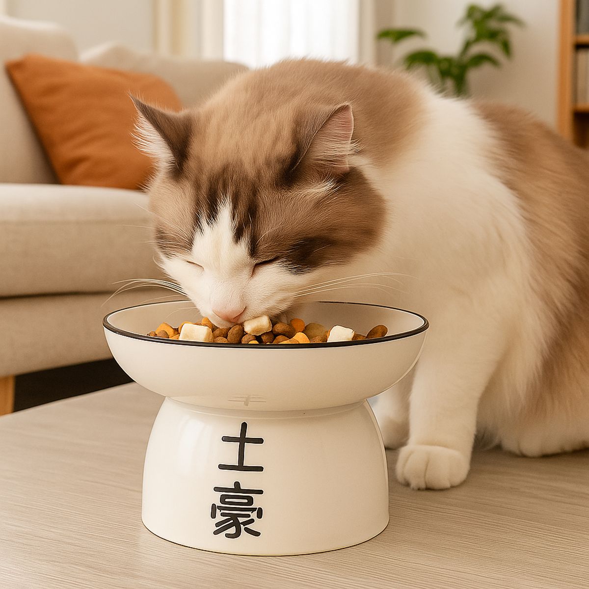 GENERICO - ZenBowl Comedero Elevado de Cerámica con Diseño Elegante