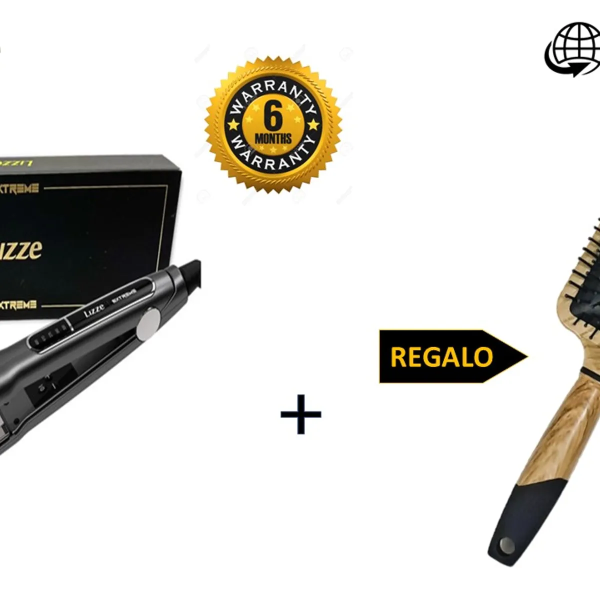 LIZZE - LIZZE PACK PLANCHA DE CABELLO EXTREME + REGALO CEPILLO PALETA NEGRO