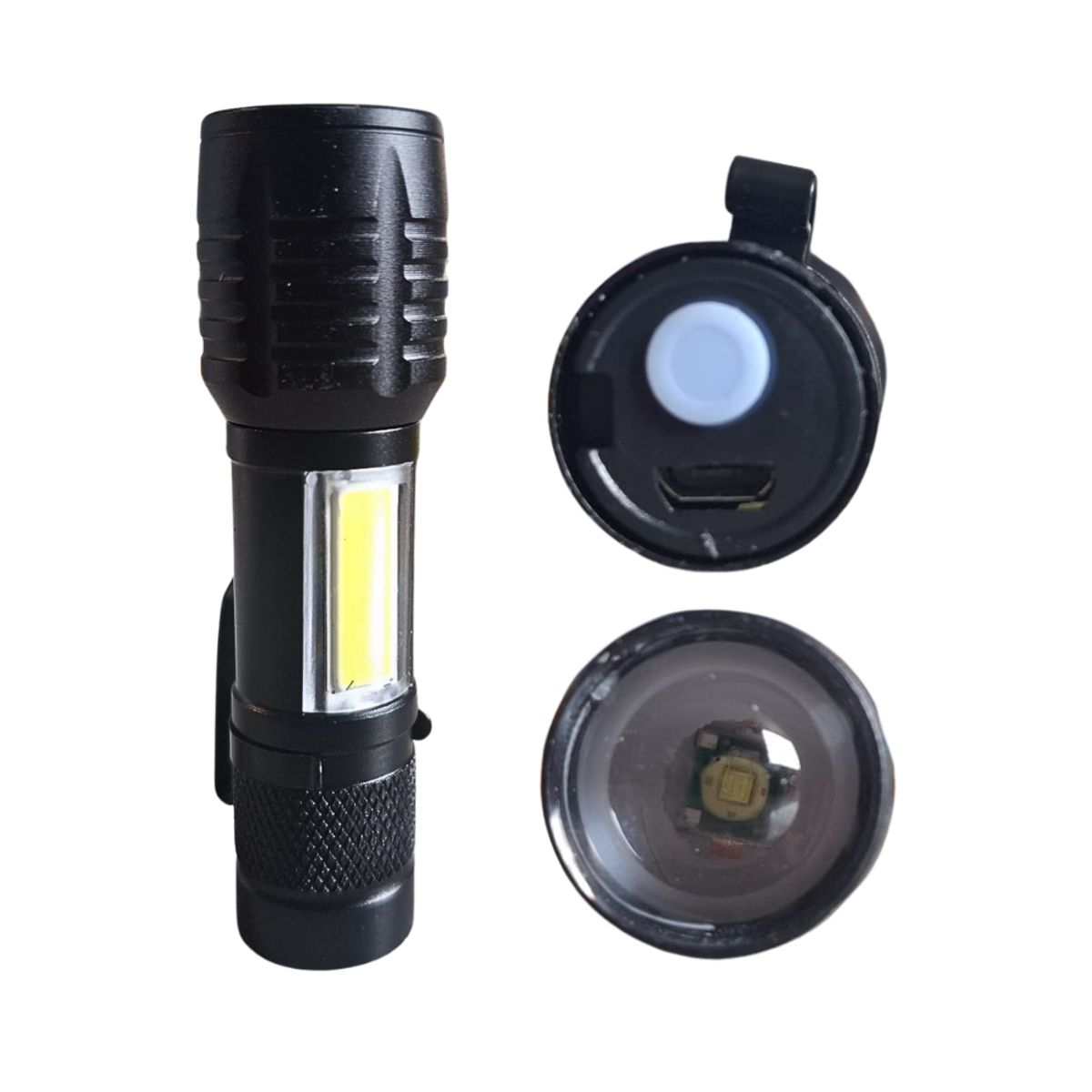 GENERICO - Linterna Tactica USB Recargable Portatil