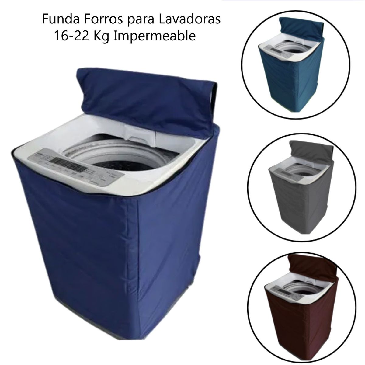 GENERICO - Funda para Lavadora 16-22 Kg Impermeable Aleatorio