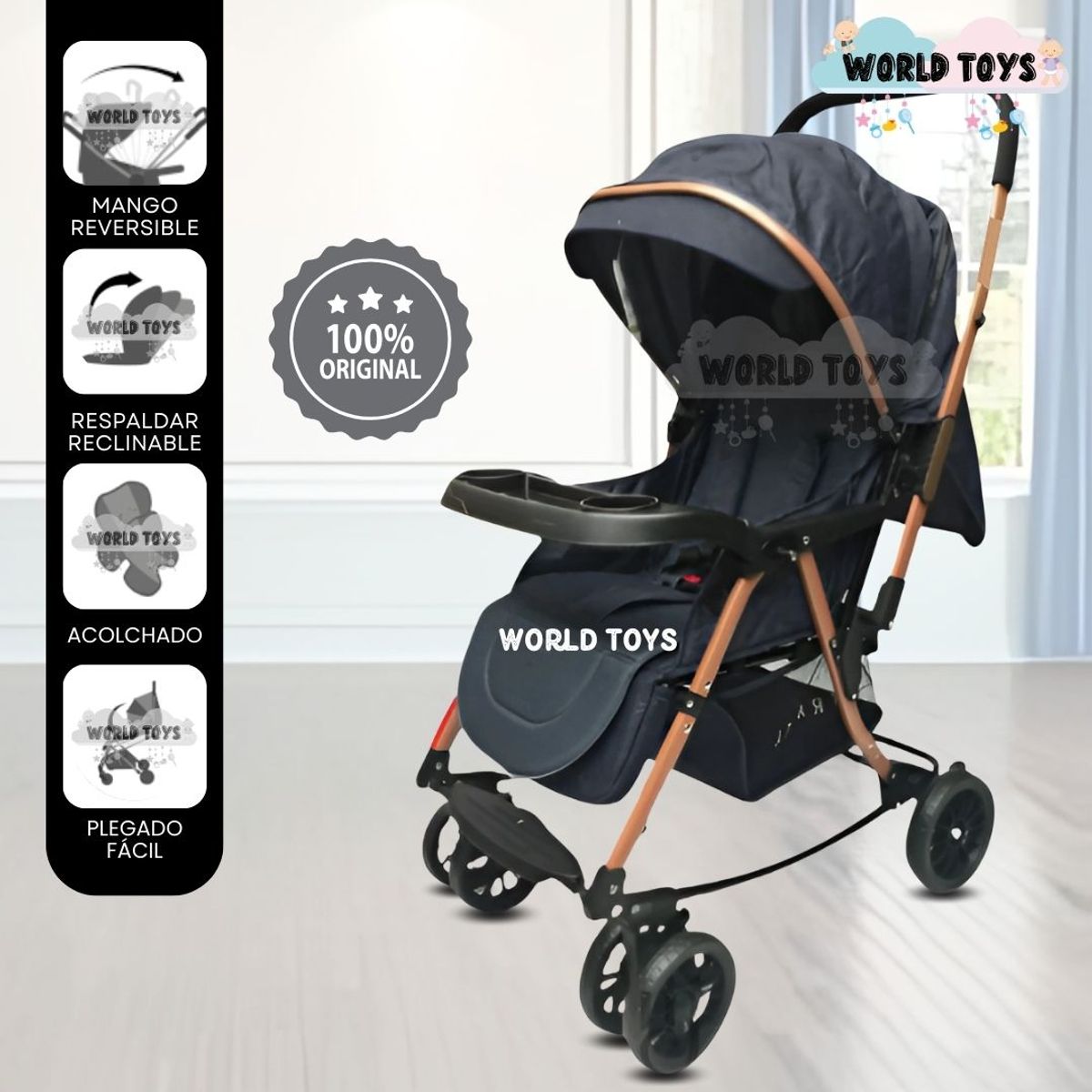 EBABY - Coche Mecedora de Lujo «SEULGI» Black