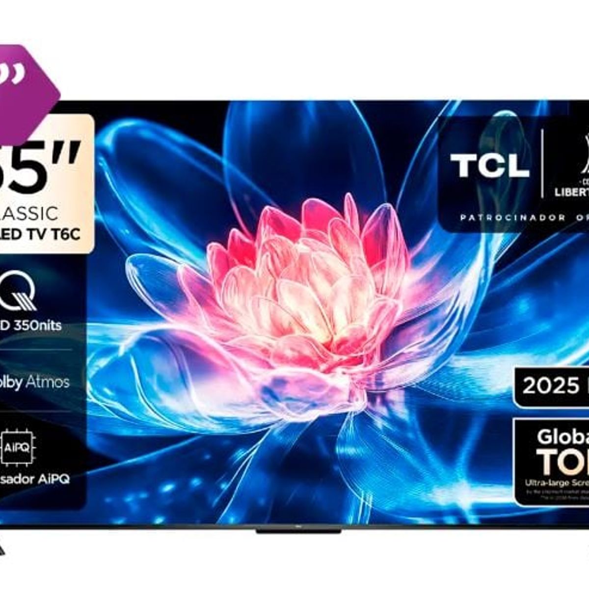 TCL - Televisor 55 QLED 4K 55T6C Google TV