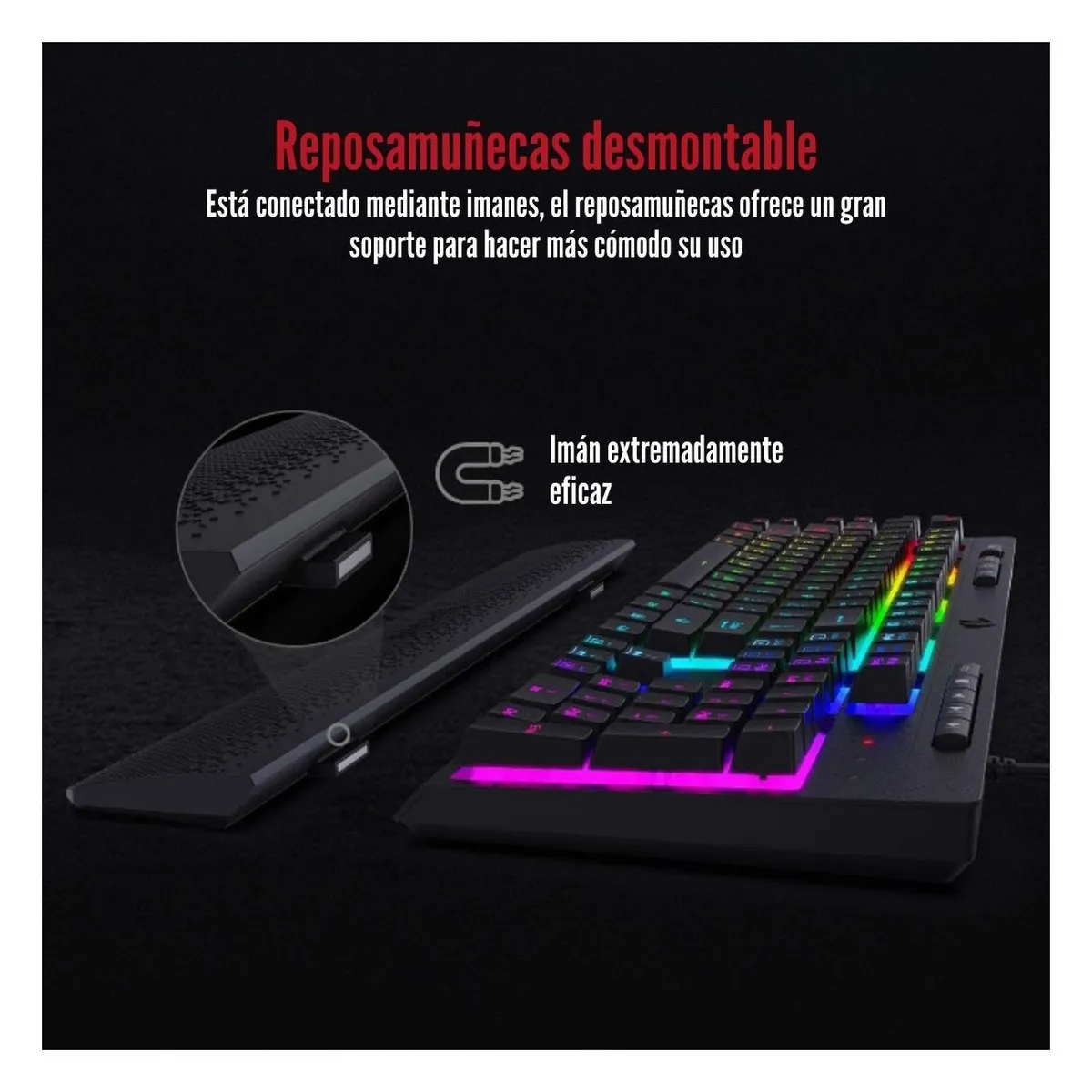 REDRAGON - Redragon - Teclado Shiva K512 RGB Semi-Mecánico Español - Black