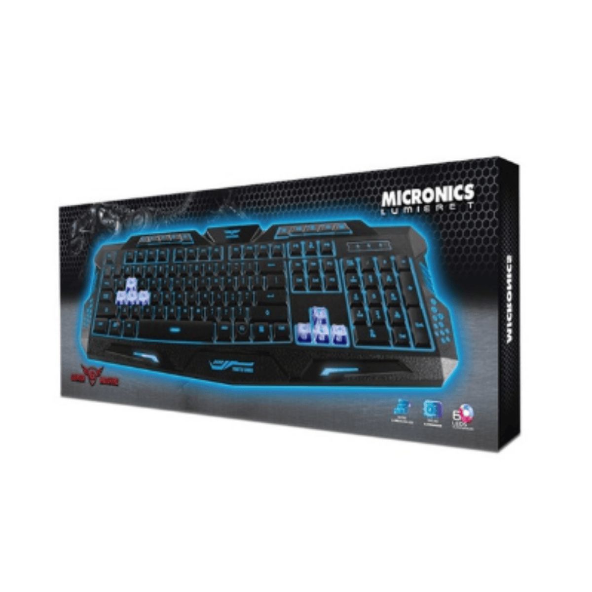 MICRONICS - teclado gamer rgb micronics lumiere mic k701
