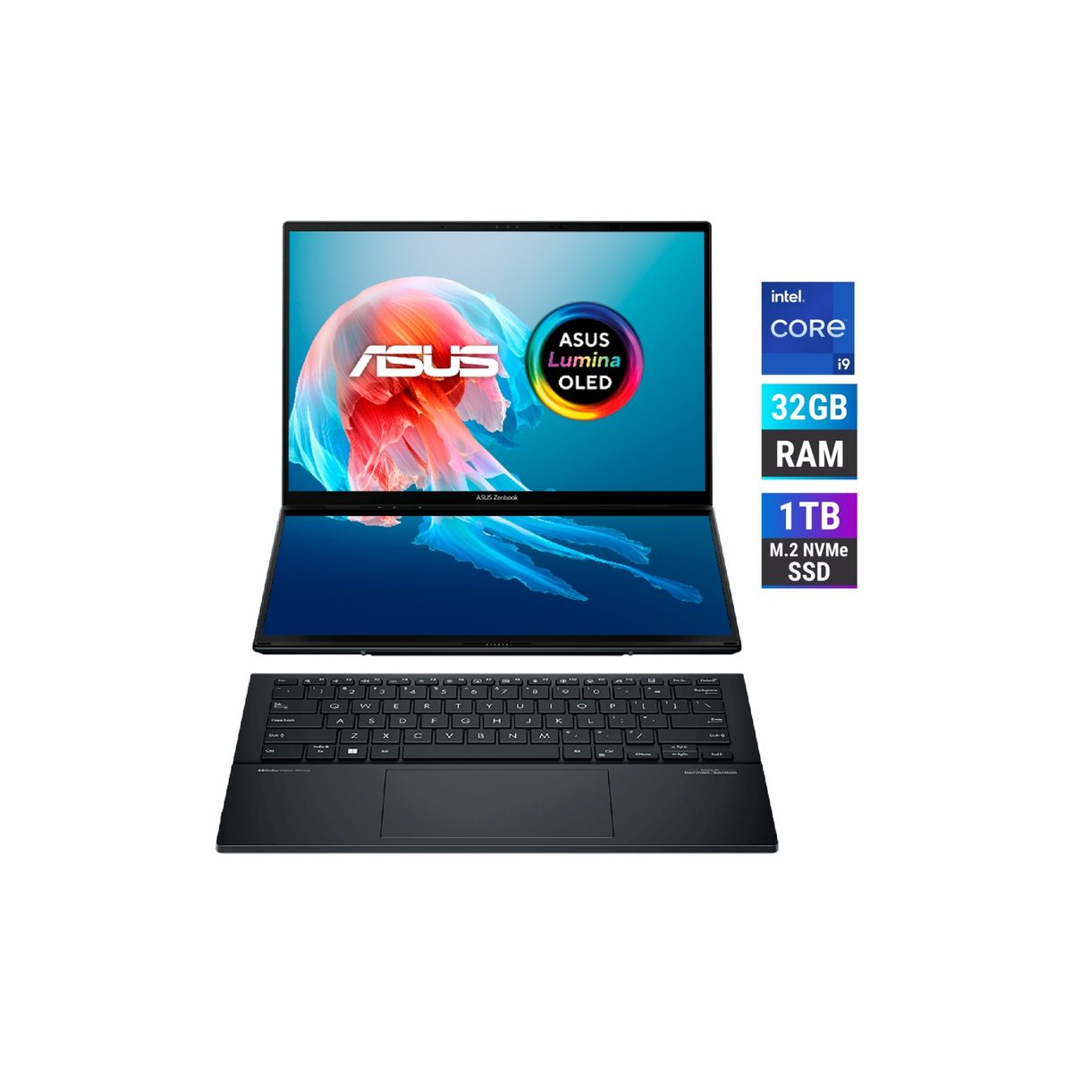 ASUS - Laptop ASUS Zenbook Duo 2024 i9 32GB 1TB W11 OLED 14