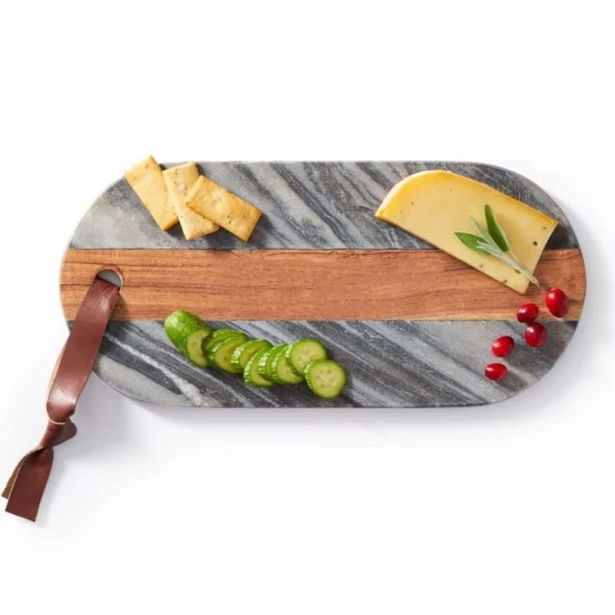 GENERICO - Tabla de Quesos & Charcuteria Bandeja Atelier en Mármol Negro