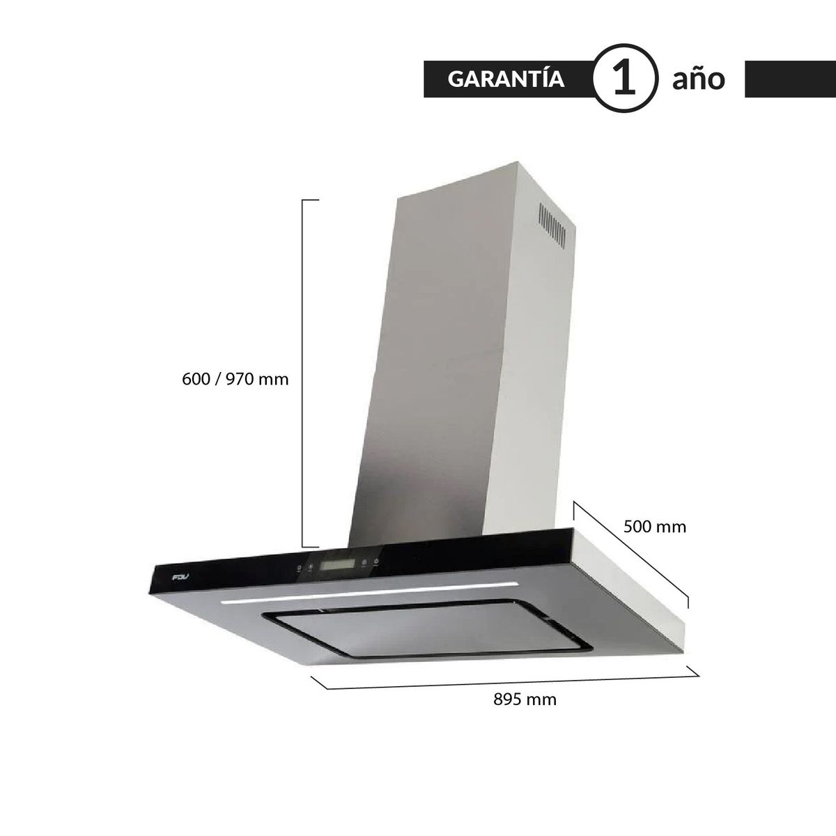 FDV - Tricombo Campana Decorativa Chef 90 + Encimera Signature 90 GLP + Horno Black 70 L GLP FDV