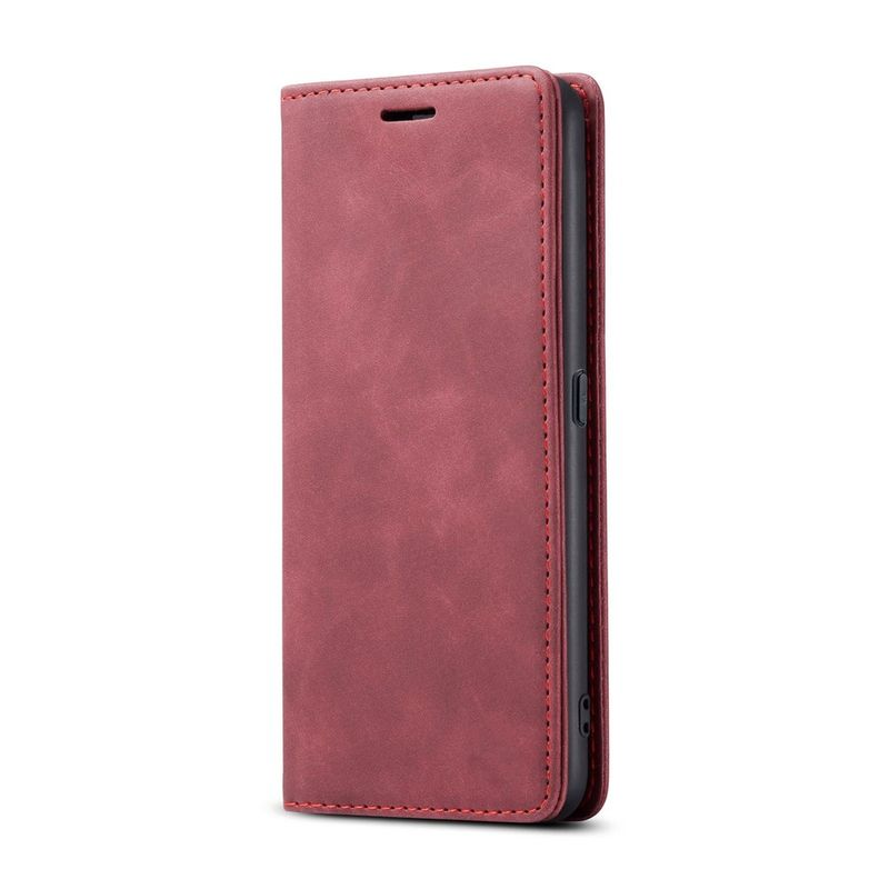 GENERICO - Funda Case para Oppo A80 Flip Cover Guinda Antishock