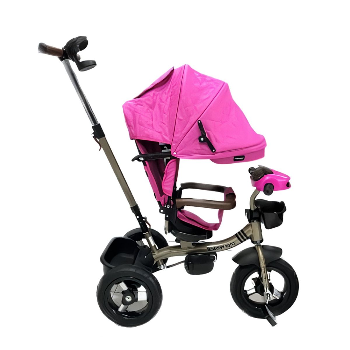 BABY KITS - Triciclo Guiador 3 en 1 «FORT PREMIUM» USB Fucsia