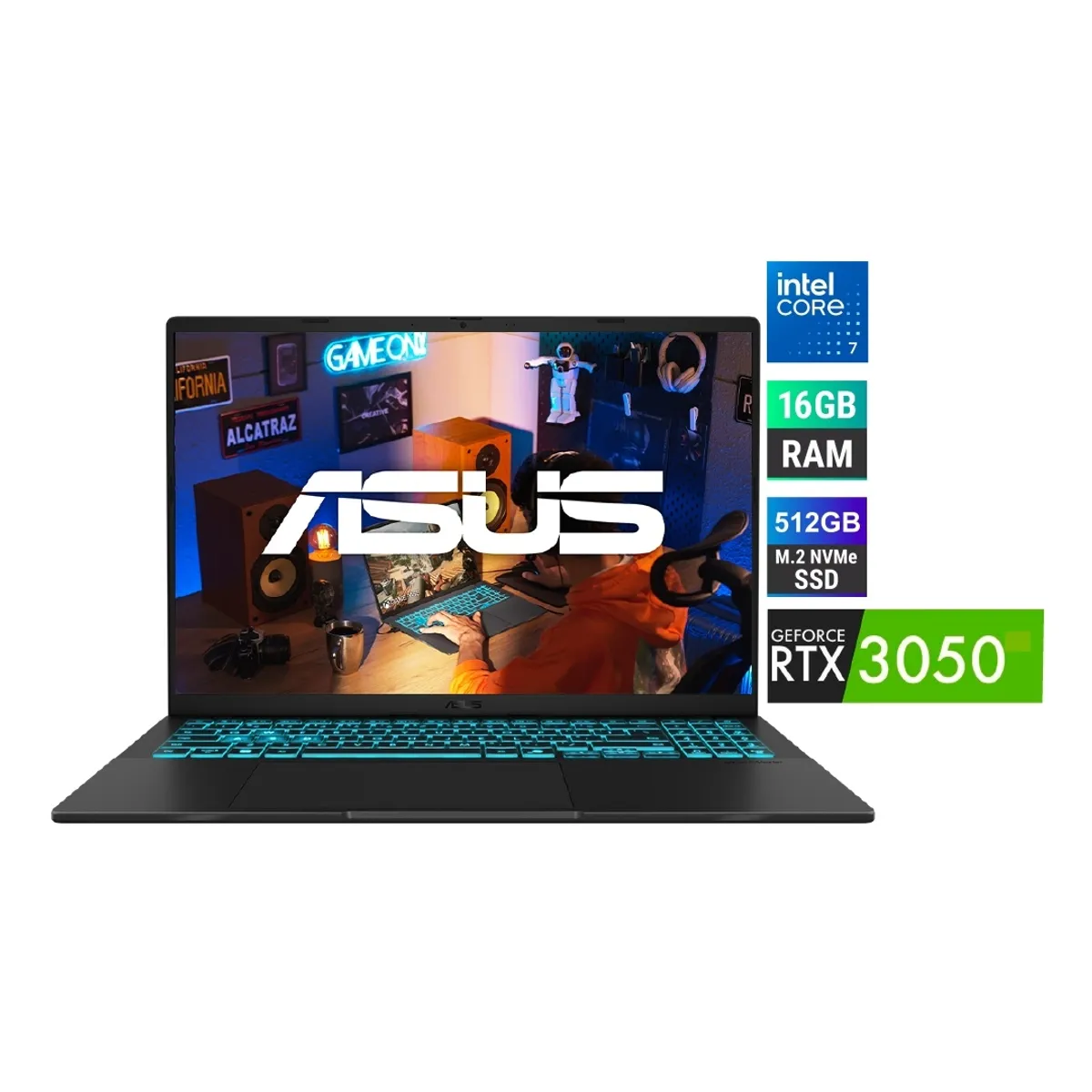 ASUS - Laptop Asus V16 Core7 16GB RAM 512GB SSD RTX 3050 6GB W11H