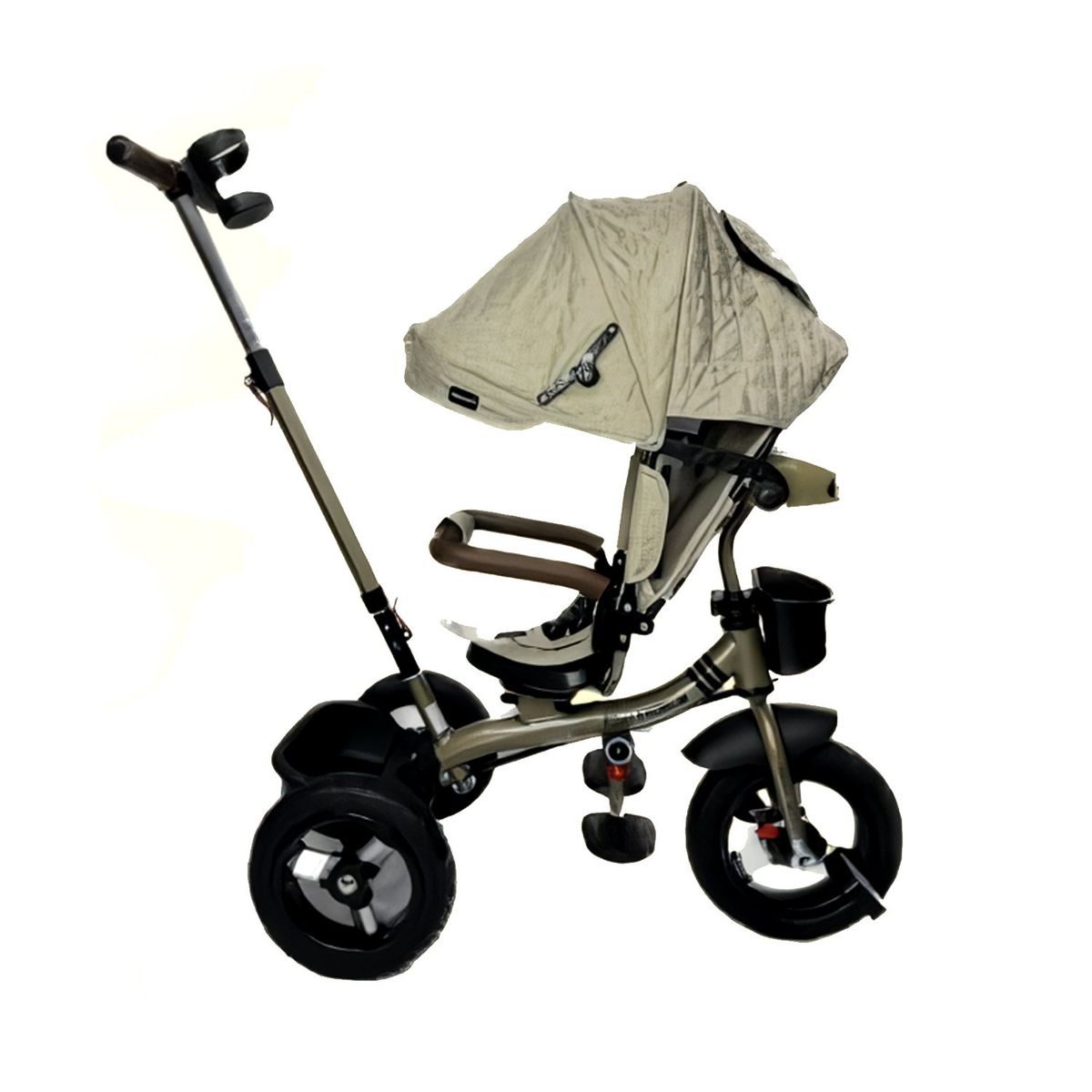 BABY KITS - Triciclo Guiador 3 en 1 «FORT PREMIUM» USB Beige
