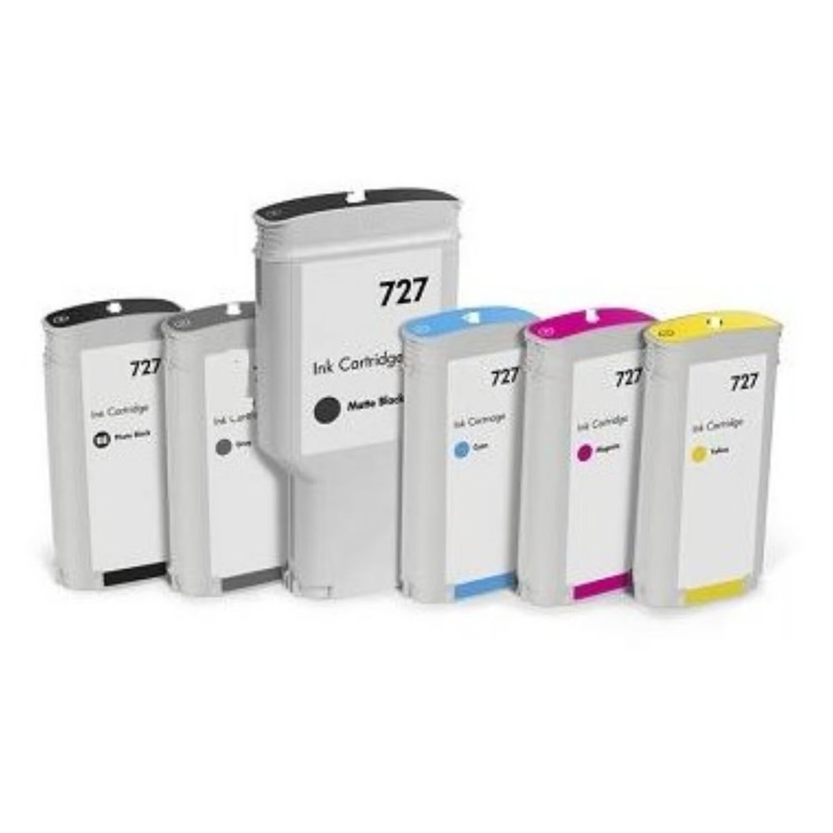 HP - Kit Tinta HP 727 Cyan Magenta Amarillo Mate/Black Photo/Black Gray