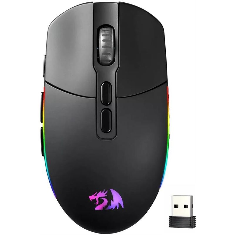 REDRAGON - MOUSE REDRAGON INVADER PRO M719RGB - INALAMBRICO - 10,000 DPI - RGB
