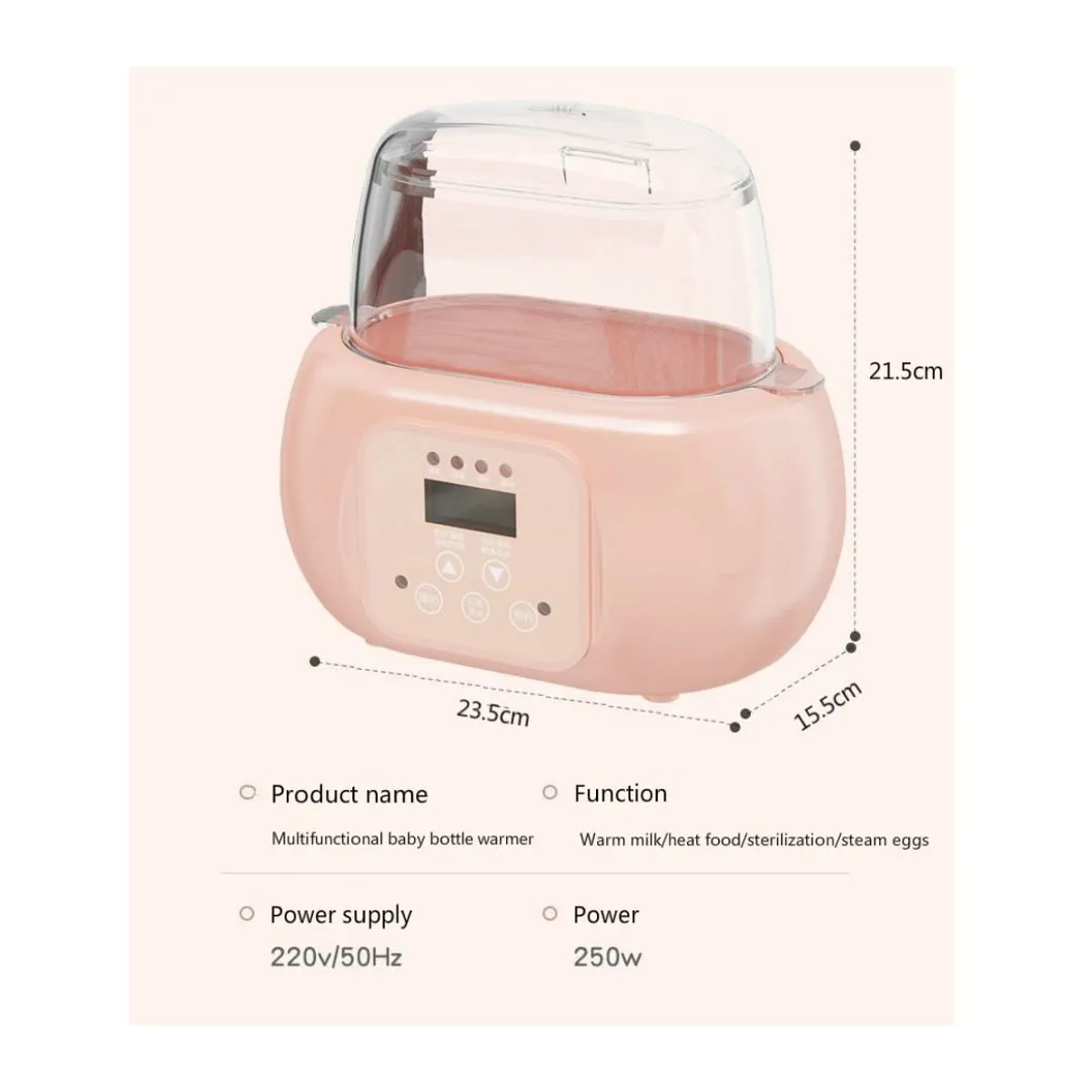 GENERICO - Calentador Esterilizador De Biberones Azul+ Biberon 11Oz