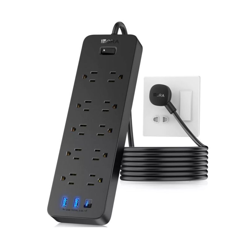 SEISA - Estension Toma Corriente Carga Rapida Usb Extensor Enchufe Cargador