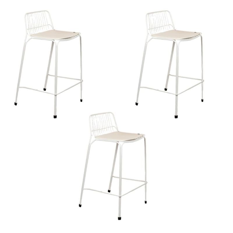 NIHM - Set x3 Silla Bar de Metal Humbo Blanco