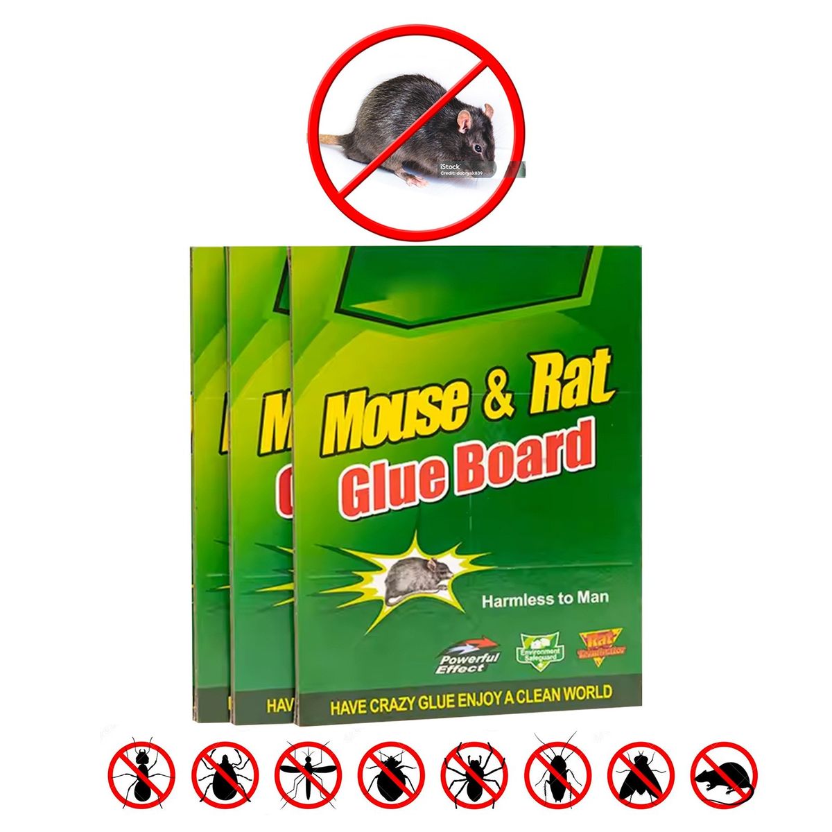 GENERICO - Pega Rata PACK 3 UNID.