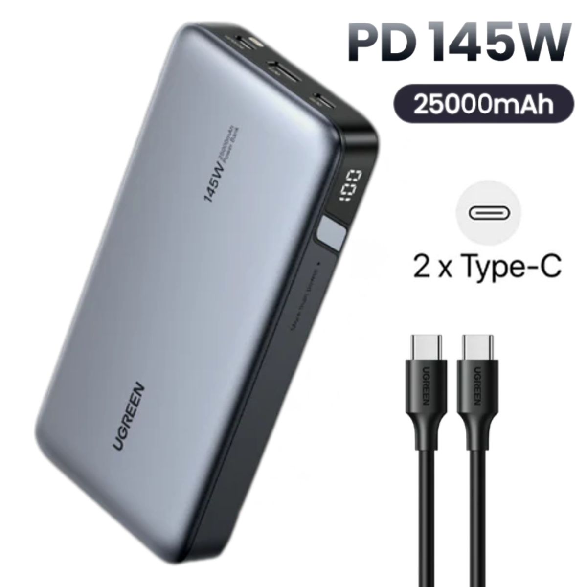 UGREEN - Power Bank Cargador Bateria Portatil 25000 mAh 145W UGREEN