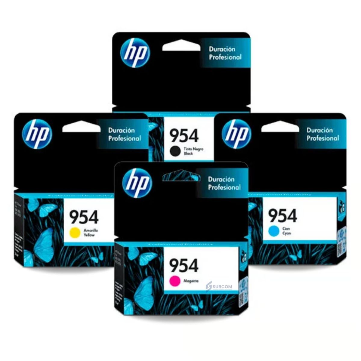 HP - Kit de Tintas HP 954 Original - Cyan, Magenta, Amarillo, Negro
