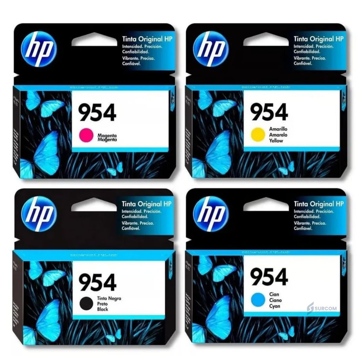 HP - Kit de Tintas HP 954 Original - Cyan, Magenta, Amarillo, Negro