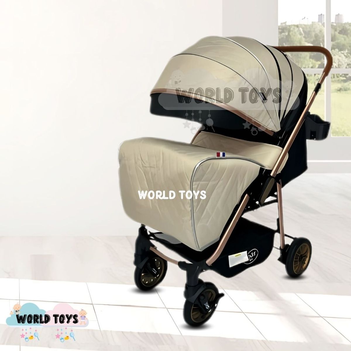 BABY - Coche Cuna de Lujo «MERCURY» Beige