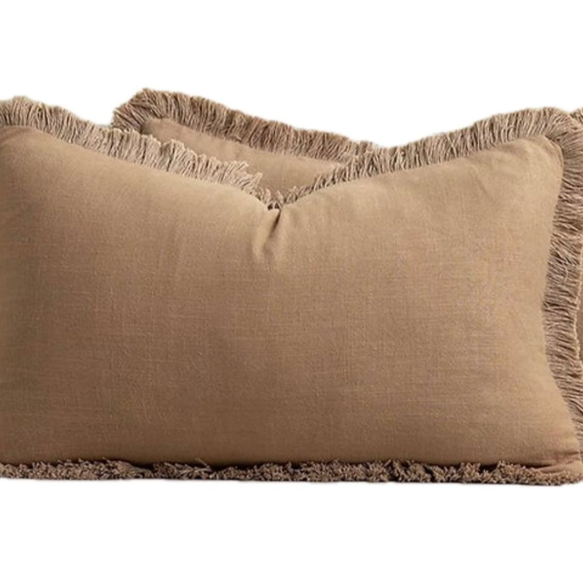 GENERICO - Cojín Lino tostado terracota