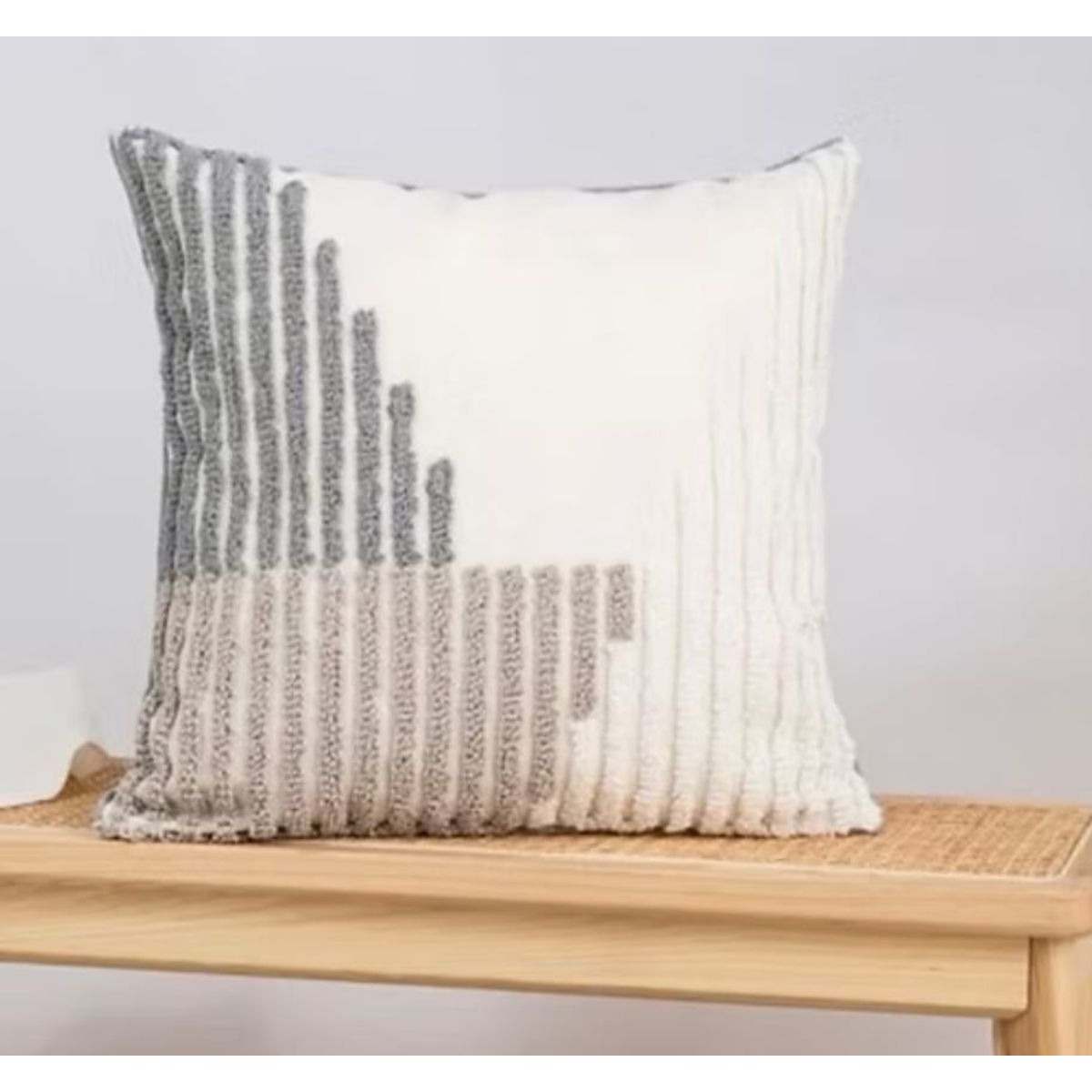 GENERICO - Cojín Marbella lino textura beige off white