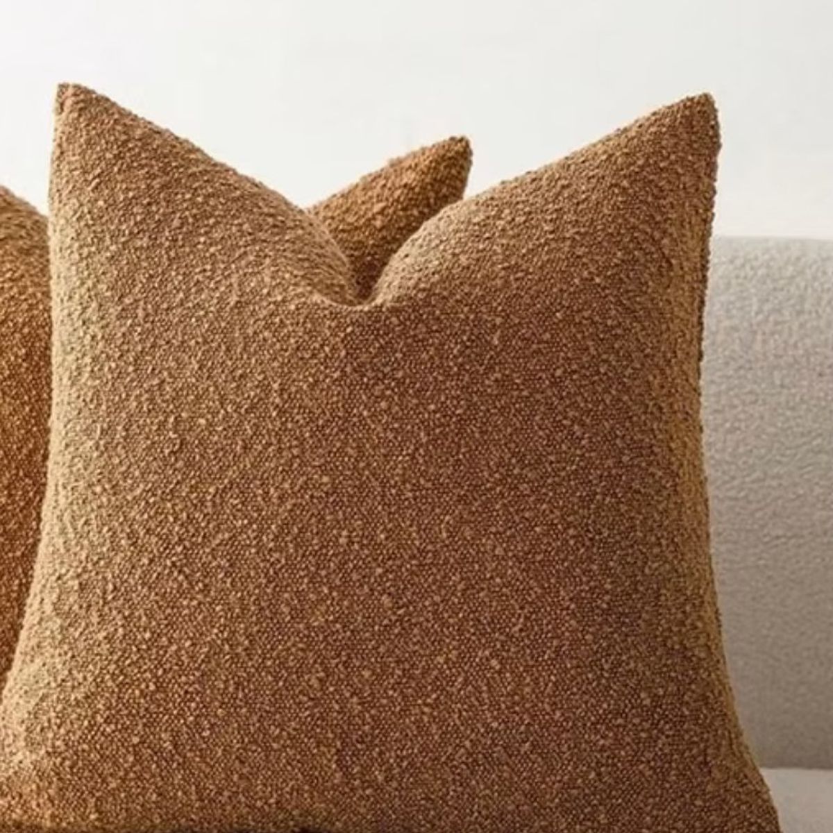 GENERICO - Cojín Bouclé tostado