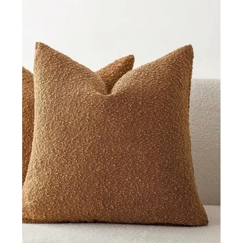 GENERICO - Cojín Bouclé tostado