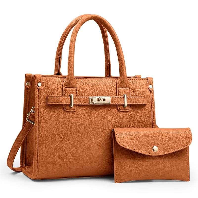 KELLER - Cartera de Mujer Elegante 2 Piezas Camel A61