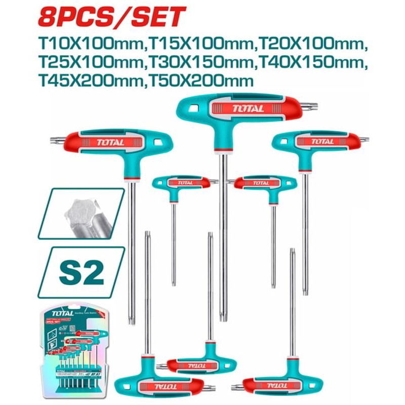 TOTAL TOOLS - KIT LLAVES TORX EN T