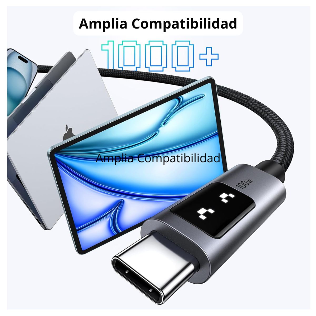 UGREEN - Cable Cargador Carga Rapida 100w USB-C a USB-C UGREEN