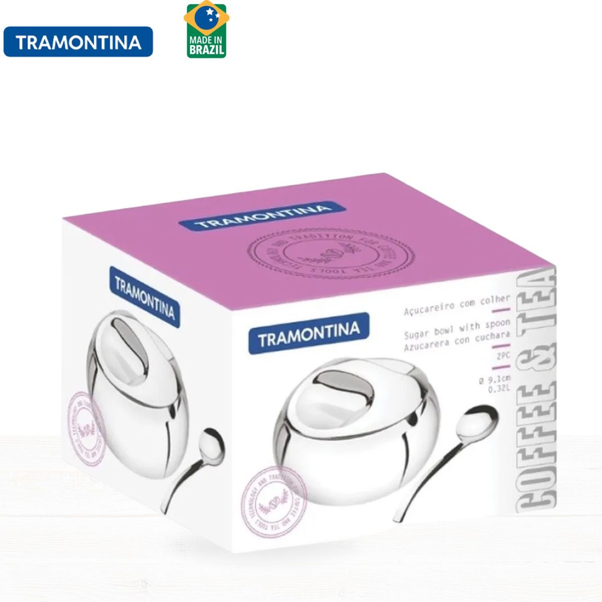 TRAMONTINA - Azucarero C/Cucharita 500 Gr - Tramontina