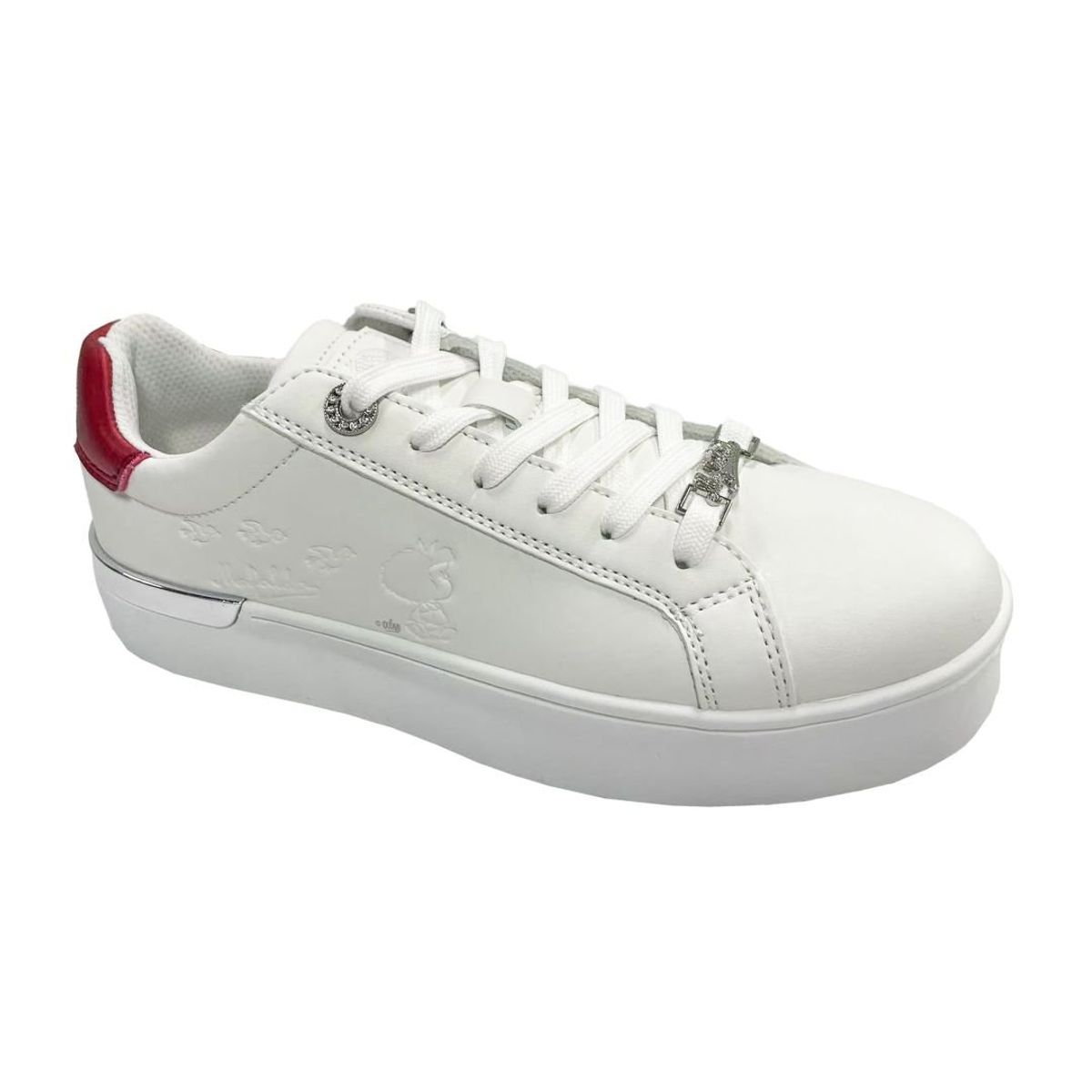 MAFALDA - Zapatillas Urbanas Mujer Mafalda Blanco Rojo