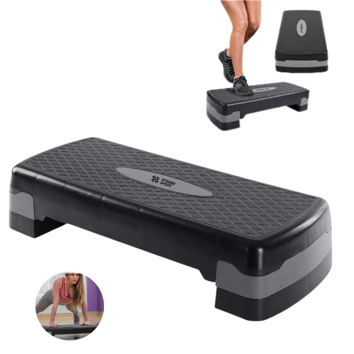 XTREME SPORT - Step Aerobico ajustable 2 niveles Antideslizante