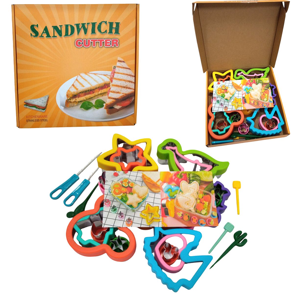 GENERICO - Moldes para cortar el pan y sandwiches con  mini tenedores