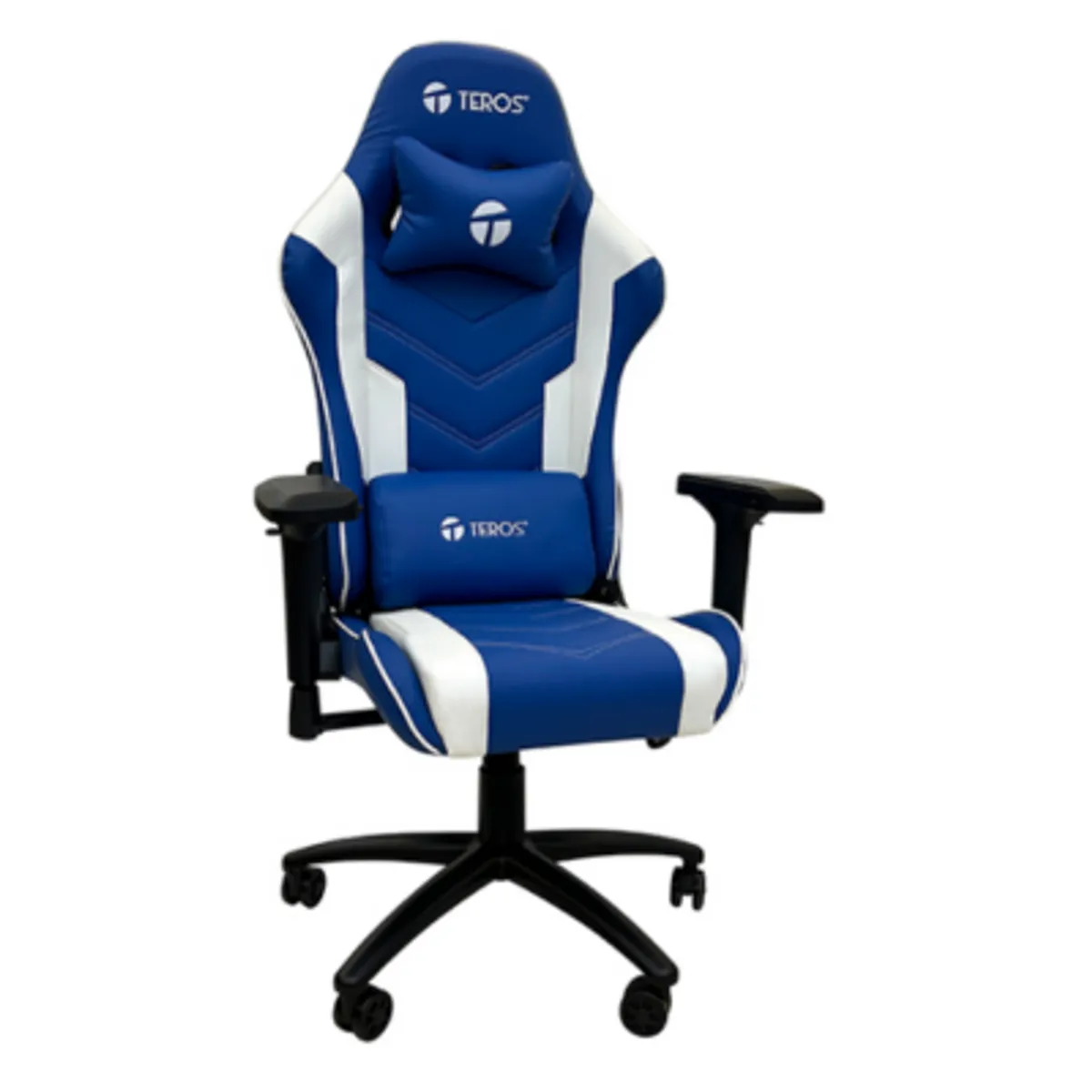 TEROS - Silla gamer TEROS TE-8126B azul y blanco