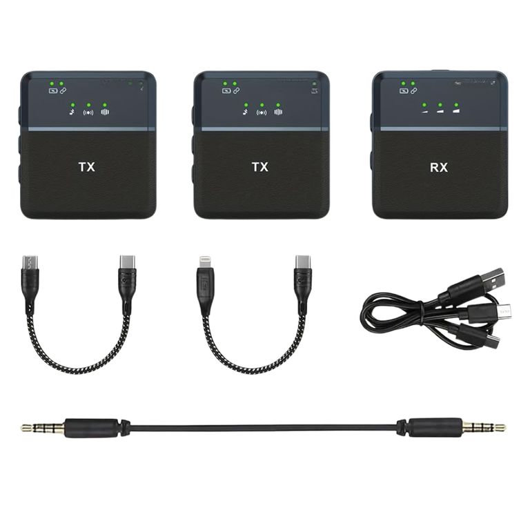 Microfonos Inalambricos Solaperos SX9 Dual 3 en 1 Para Creadores de ...