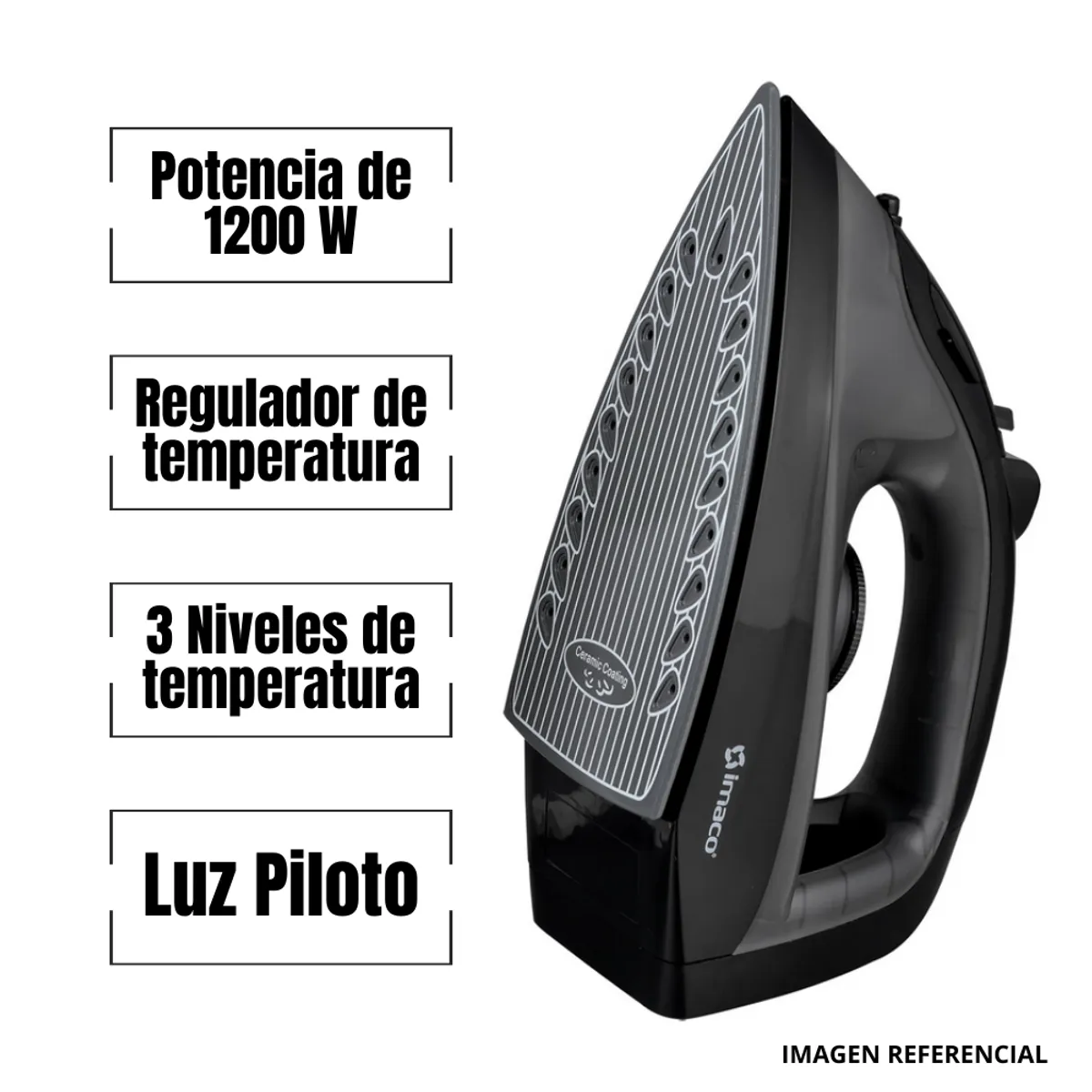 IMACO - Plancha a Vapor Imaco Antiadherente - ETA600N