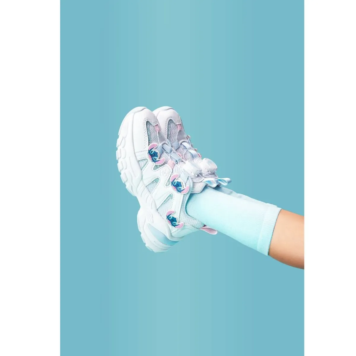 LILO & STITCH - Zapatillas Niña Stitch Celeste Rosada