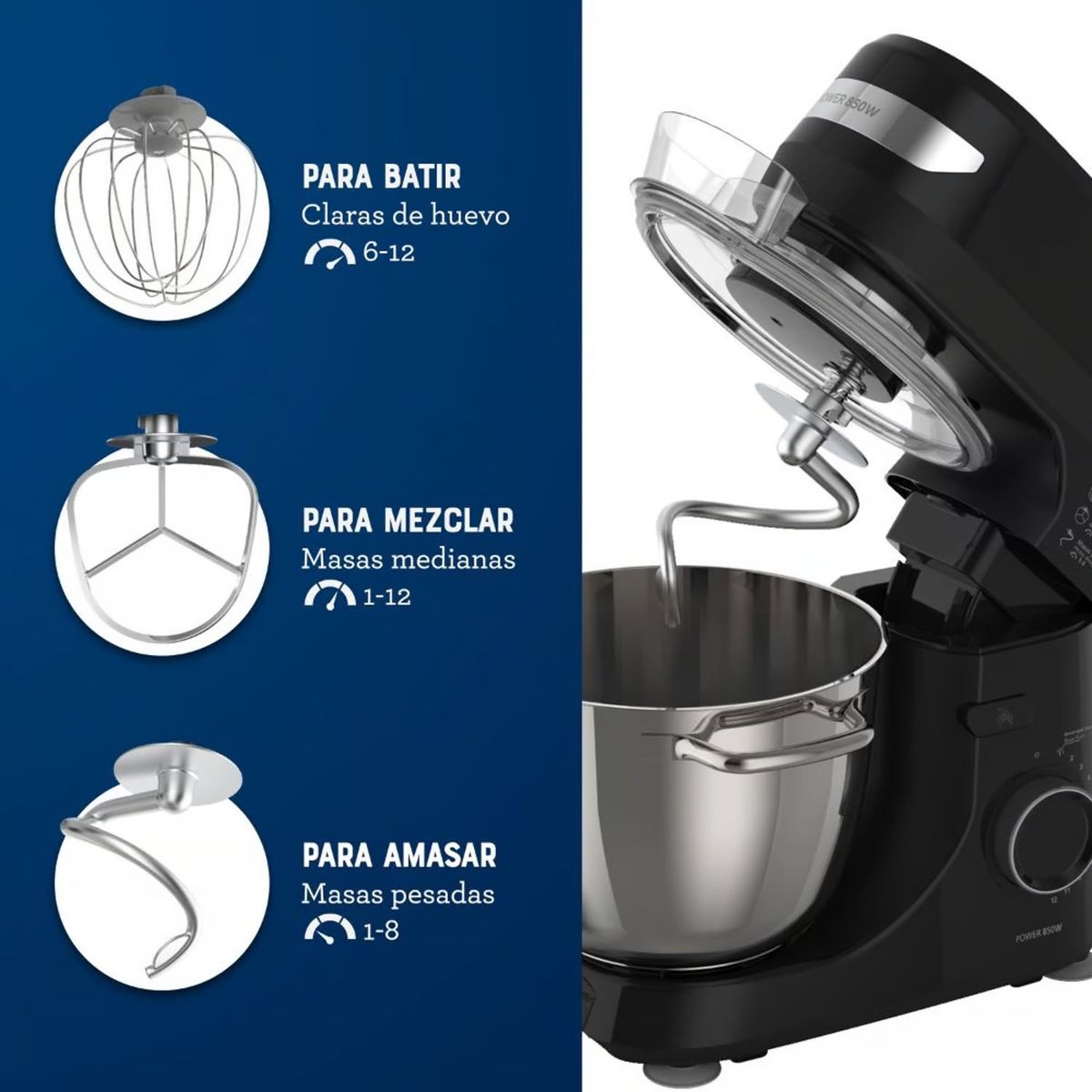 OSTER - Batidora Planetaria 4L 12 velocidades 850W FPSTSMPL2B