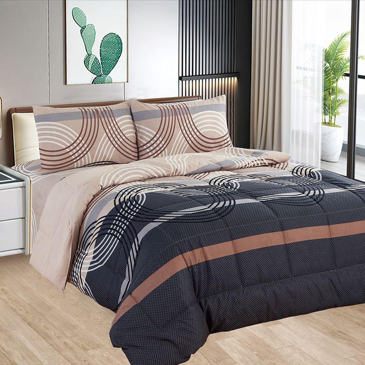 CASATEX - Edredón + Juego de sábanas King size 100% Algodón