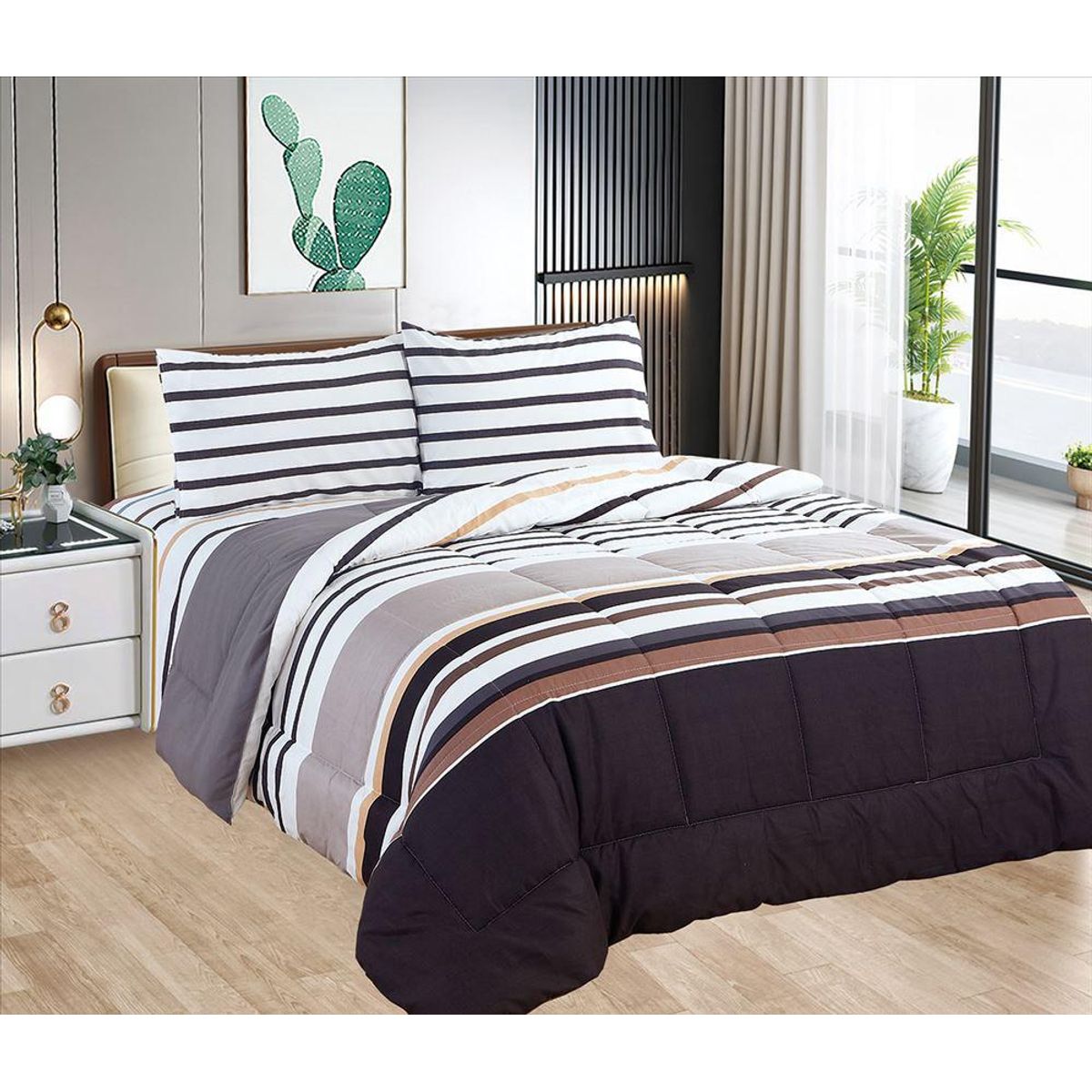 CASATEX - Edredón + Juego de sábanas King size 100% Algodón