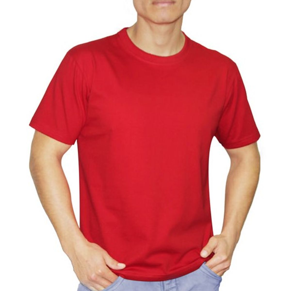 GENERICO - POLO CUELLO REDONDO COLOR ROJO