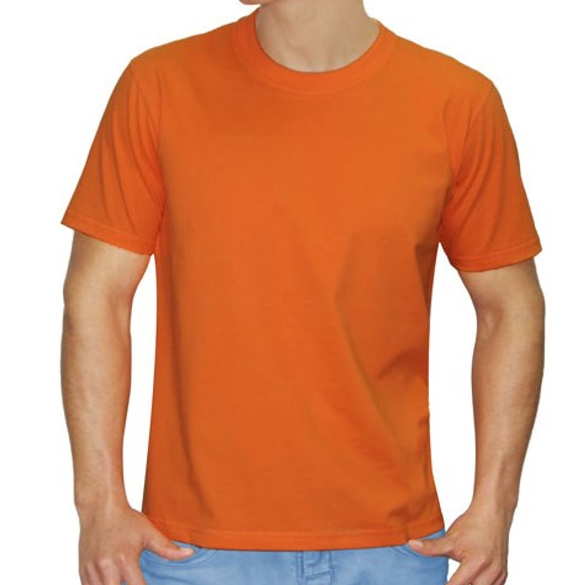 GENERICO - POLO CUELLO REDONDO COLOR NARANJA
