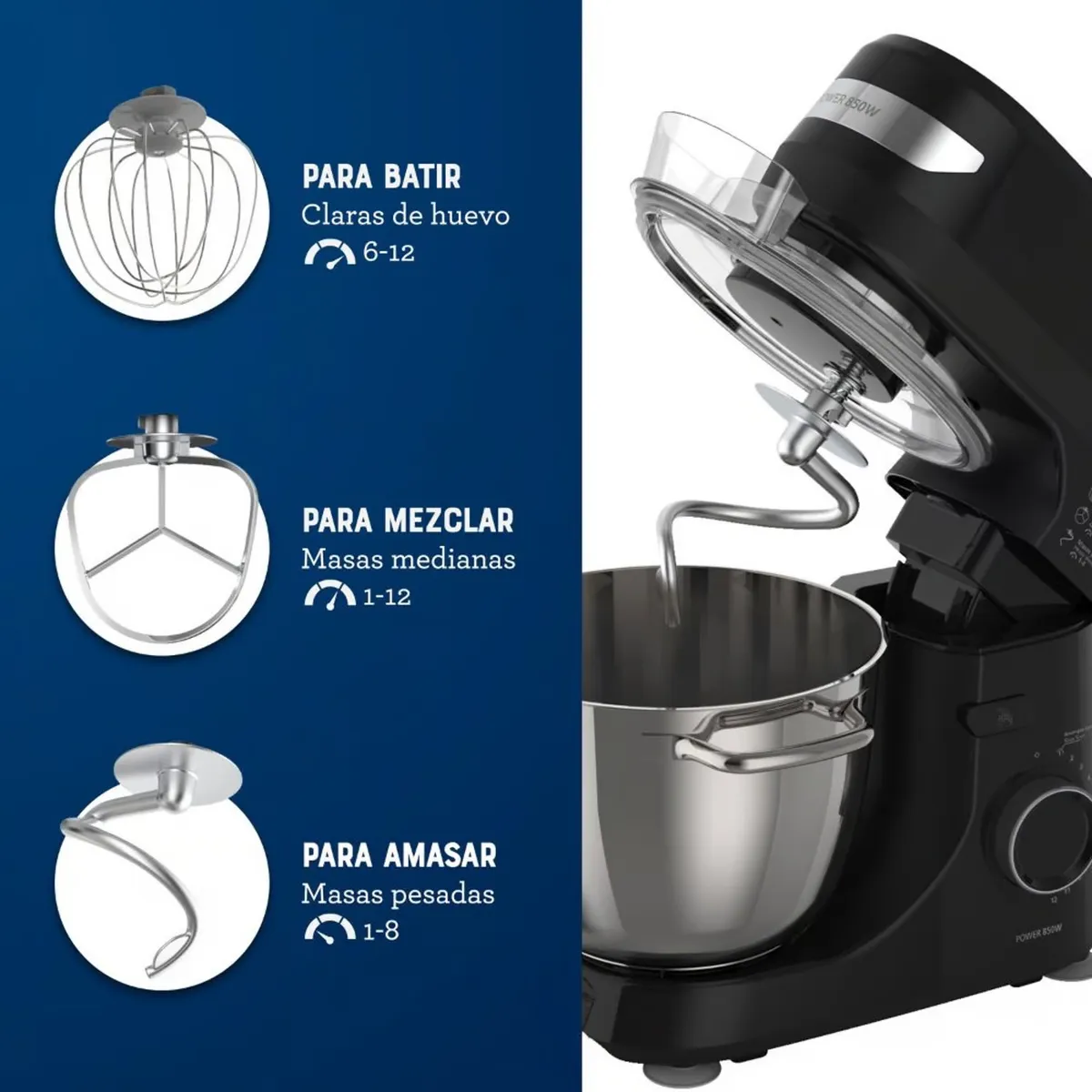 OSTER - Batidora Planetaria 4L 12 velocidades 850W FPSTSMPL2B